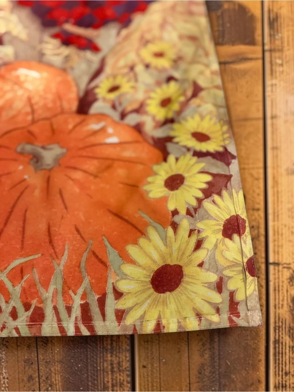 Fall Welcome Flag Set of 2 Sunflower Pumpkin Scarecrow Garden House